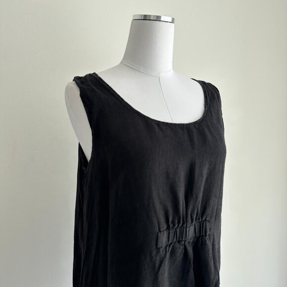 Bodil Linen Top Womens Small Lagenlook Asymmetric Cottage Flowy Boho Coastal - Picture 9 of 13